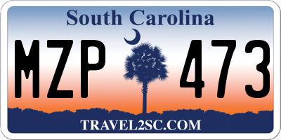 SC license plate MZP473