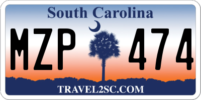 SC license plate MZP474