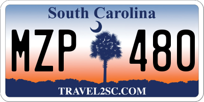 SC license plate MZP480