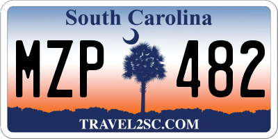 SC license plate MZP482