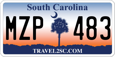 SC license plate MZP483