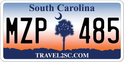 SC license plate MZP485