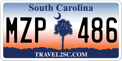 SC license plate MZP486