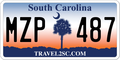 SC license plate MZP487