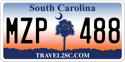 SC license plate MZP488