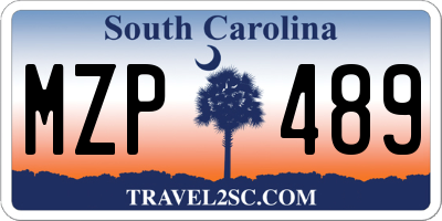SC license plate MZP489