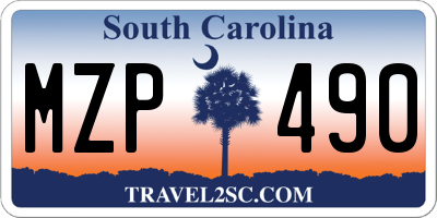 SC license plate MZP490