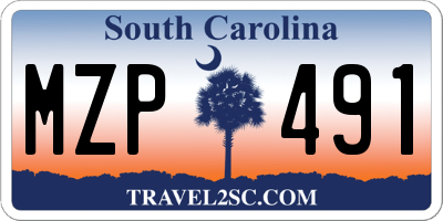 SC license plate MZP491