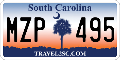 SC license plate MZP495