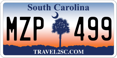 SC license plate MZP499