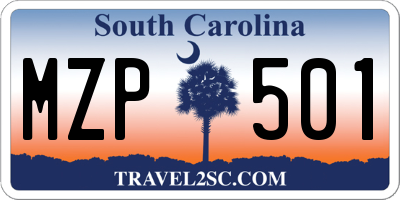 SC license plate MZP501