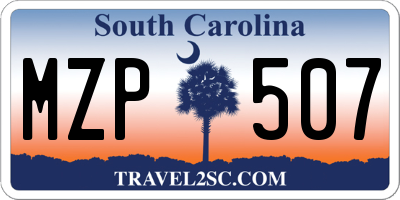 SC license plate MZP507