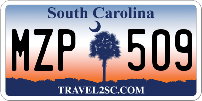 SC license plate MZP509