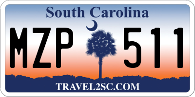 SC license plate MZP511