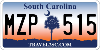 SC license plate MZP515