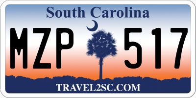 SC license plate MZP517