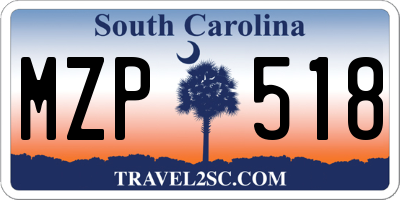 SC license plate MZP518