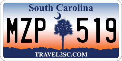 SC license plate MZP519