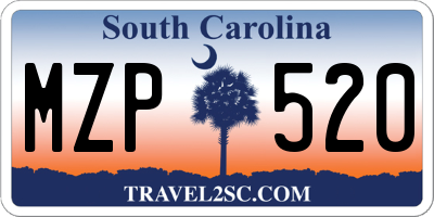 SC license plate MZP520