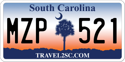 SC license plate MZP521