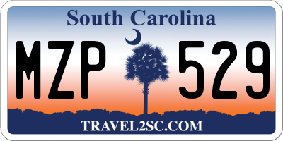 SC license plate MZP529