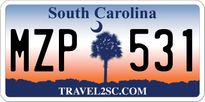 SC license plate MZP531