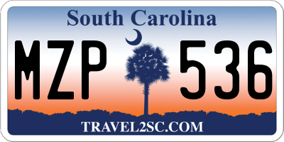 SC license plate MZP536