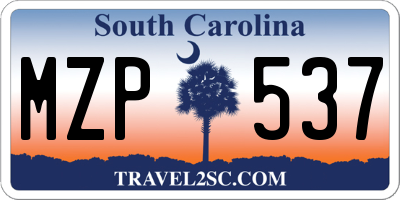 SC license plate MZP537