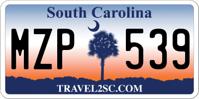 SC license plate MZP539