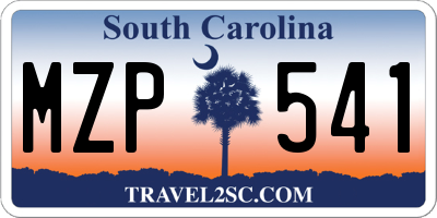 SC license plate MZP541