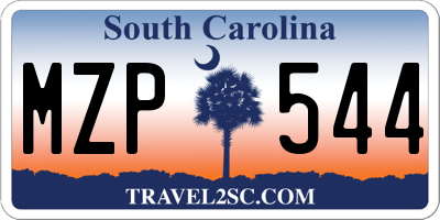 SC license plate MZP544