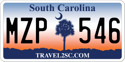 SC license plate MZP546