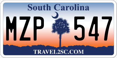 SC license plate MZP547