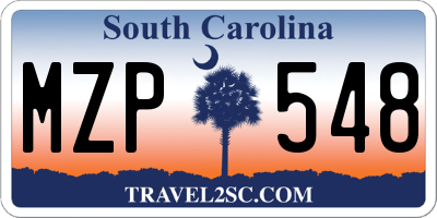 SC license plate MZP548