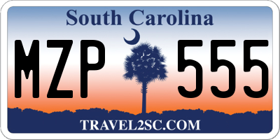 SC license plate MZP555