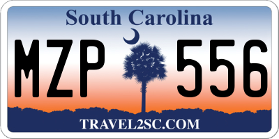 SC license plate MZP556