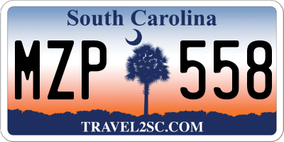 SC license plate MZP558