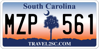 SC license plate MZP561