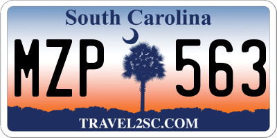 SC license plate MZP563