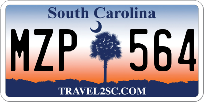 SC license plate MZP564