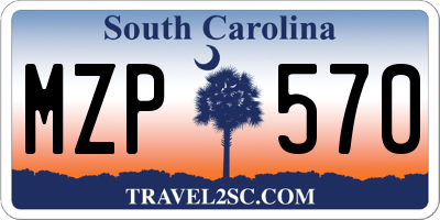 SC license plate MZP570