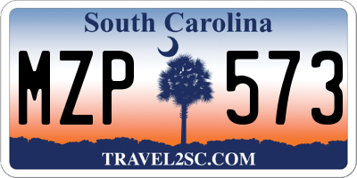 SC license plate MZP573