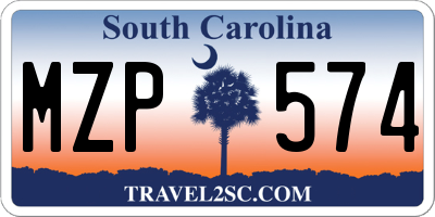 SC license plate MZP574