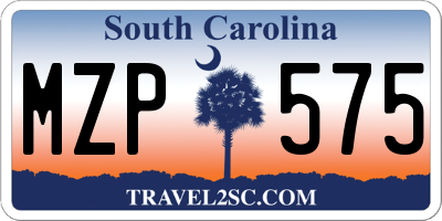 SC license plate MZP575
