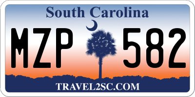 SC license plate MZP582