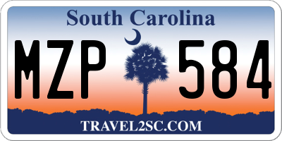 SC license plate MZP584