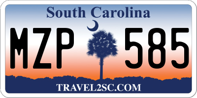 SC license plate MZP585