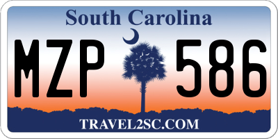 SC license plate MZP586