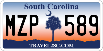 SC license plate MZP589