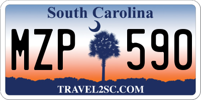 SC license plate MZP590